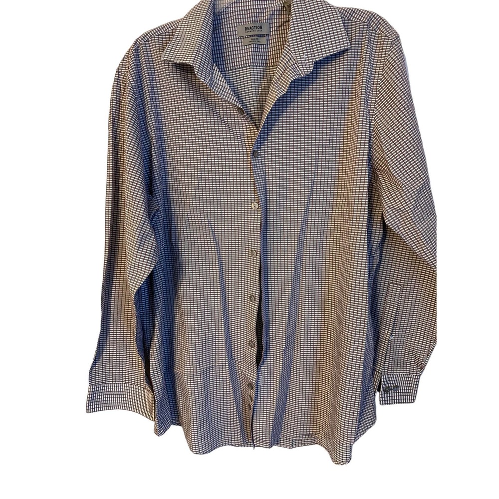 Reaction by Kenneth Cole men's dress shirt slim fit size L - 32/33 neck 16-16.5